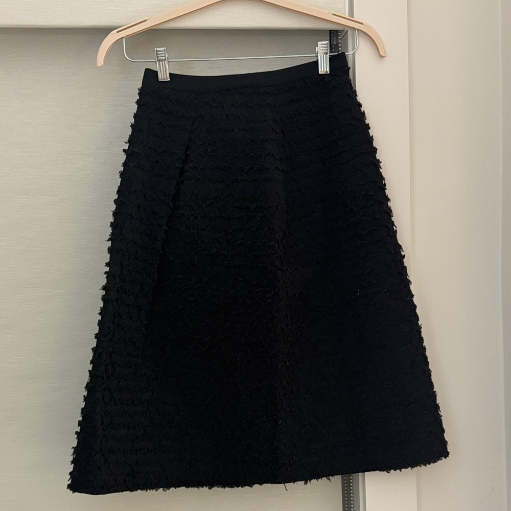 BCBGMaxAzria Black Textured A-Line Skirt - Picture 1 of 2